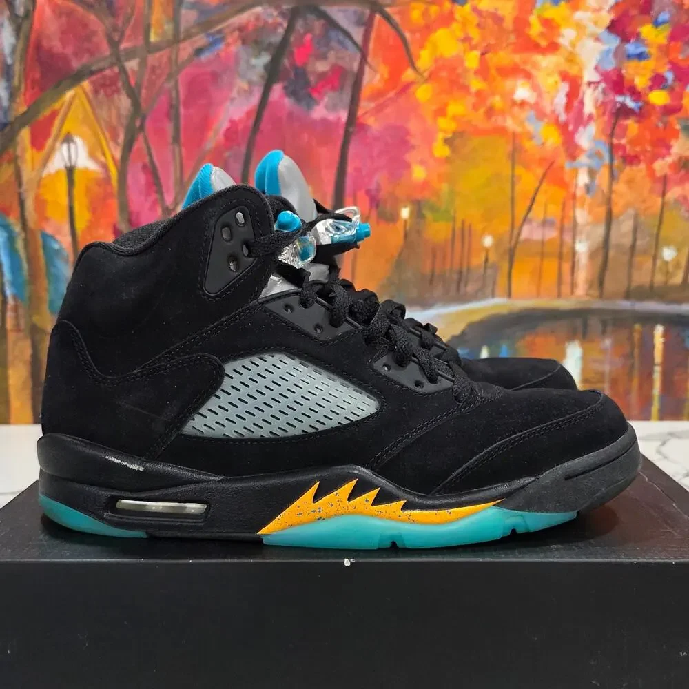 Nike Air Jordan Retro V 5 Aquatone Taxi Size 10 Men's DD0587-047